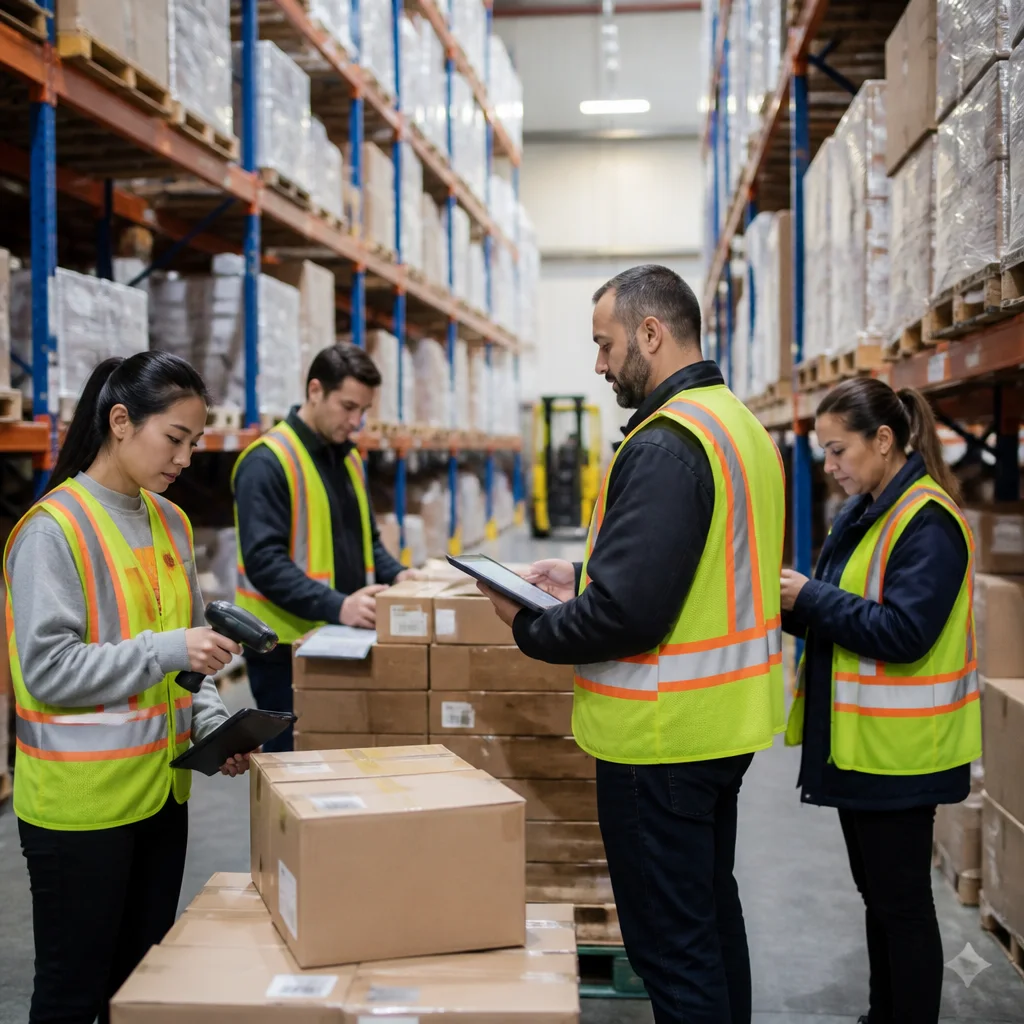 Operations team reviewing a Canadian 3PL warehouse go-live cutover checklist