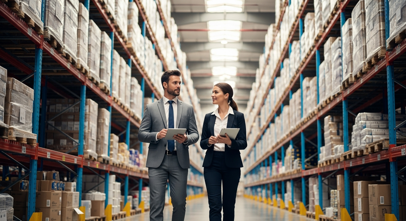 Palletized retail-ready freight prepared for B2B distribution to a Canadian retailer