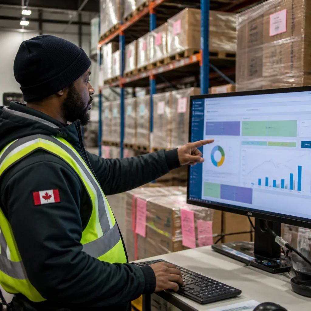 Fulfillment planner reviewing preorder and backorder allocations for Canadian ecommerce inventory