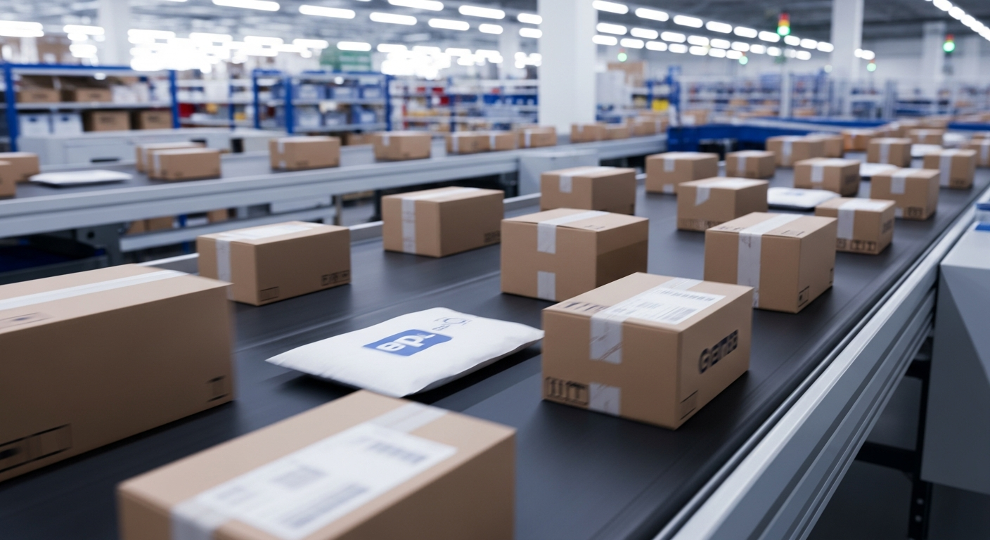 Conveyor and pick line in a central North York fulfillment facility