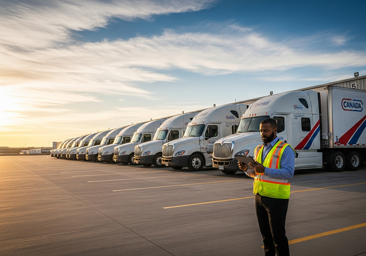 Air cargo handling operations near Toronto Pearson International Airport