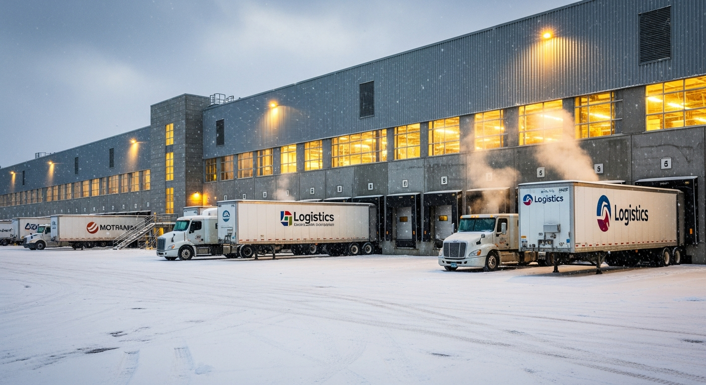 Modern Montreal fulfillment center with bilingual operations team and high-bay racking