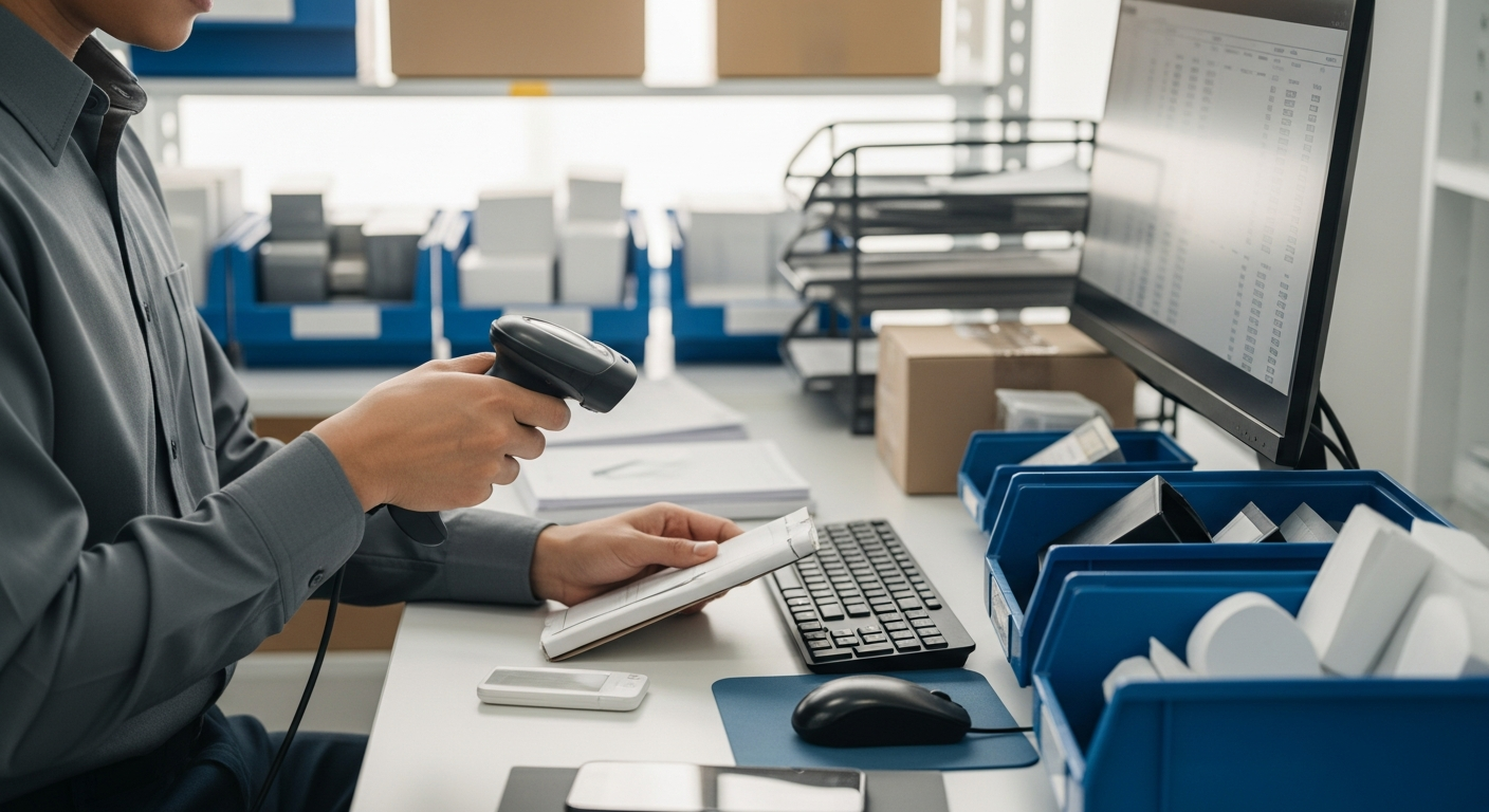 Returns processing workstation with dispositioning and refurbishment