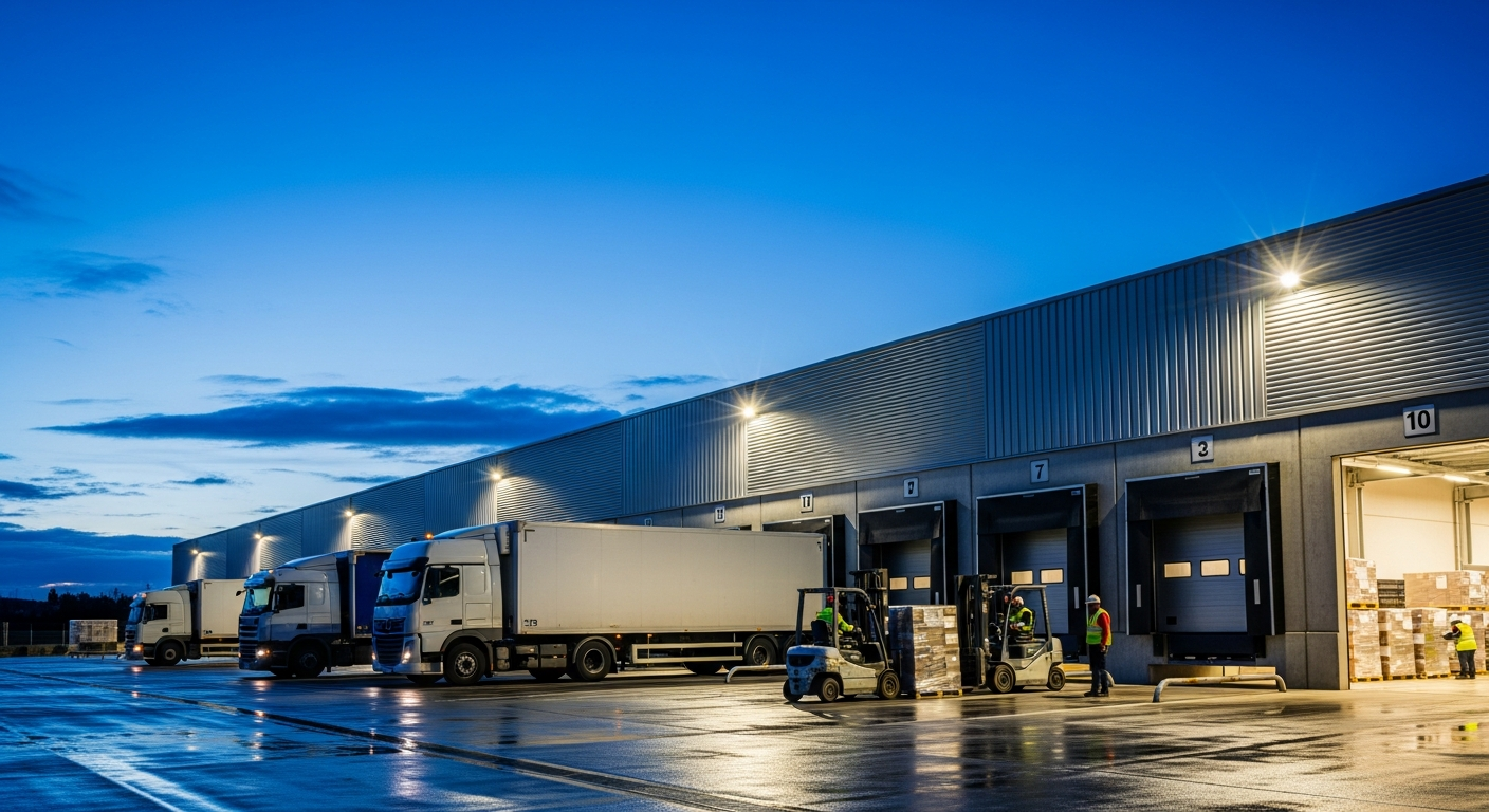 Loading dock at an established Scarborough distribution warehouse in east Toronto