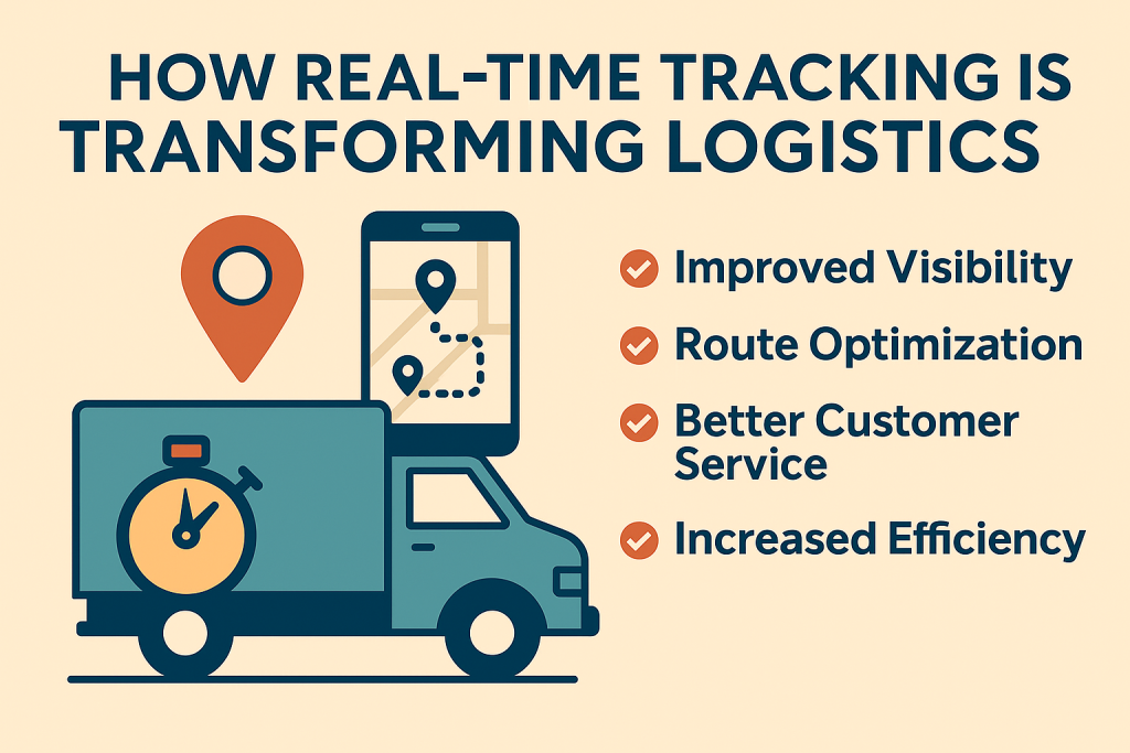 Logistics transformation through real-time tracking visual with smartphone map