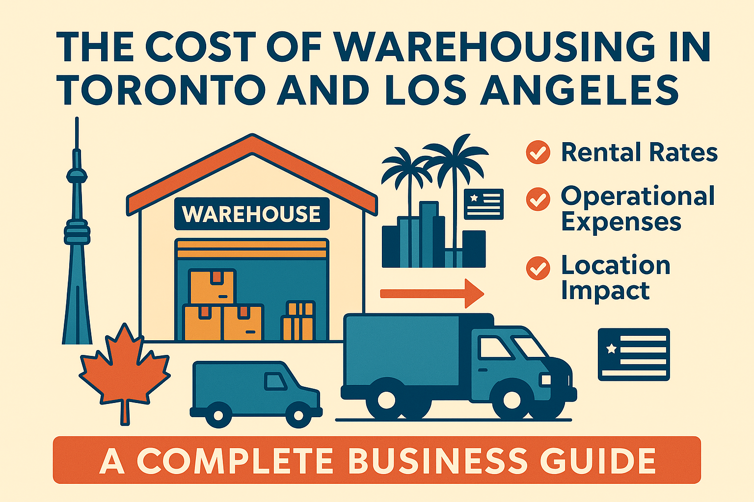 ByExpress Business Guide on Warehousing Costs in Toronto and Los Angeles