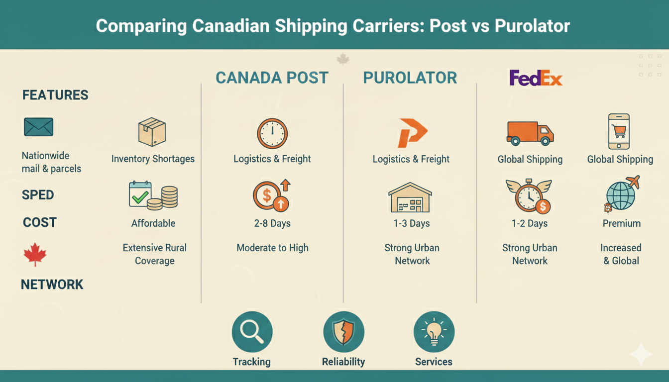 Comparing Canadian Shipping Carriers